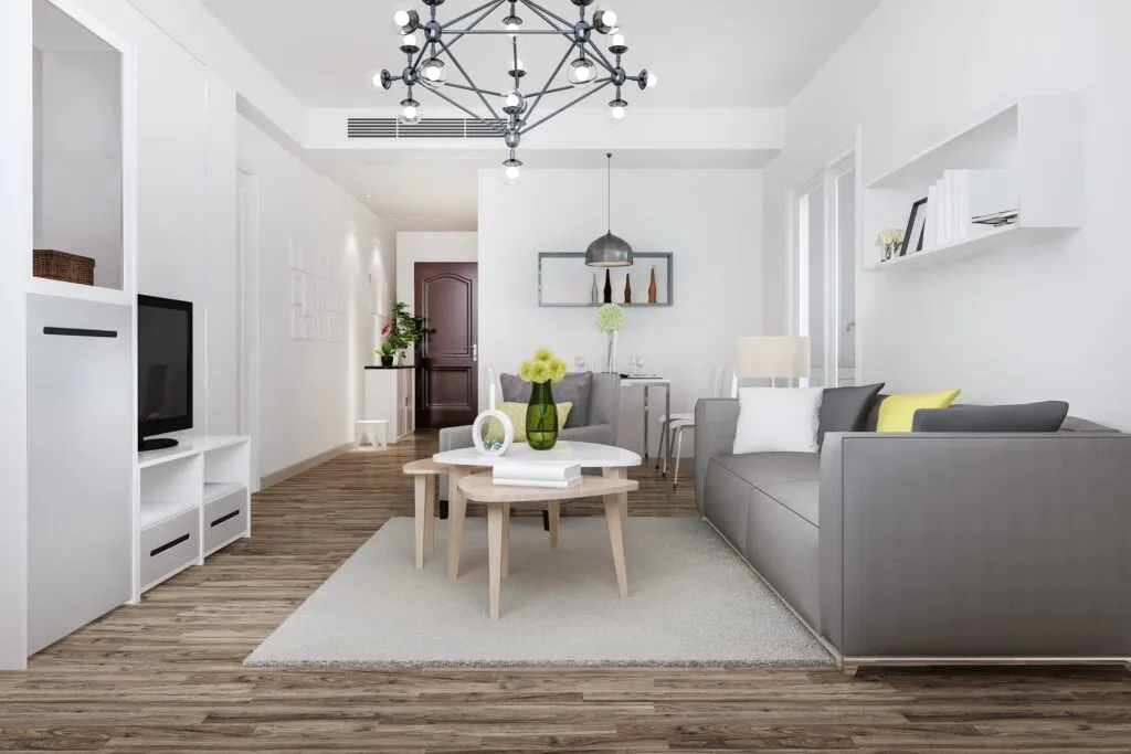 Tidy, freshly reset living room after a home helper visit in Lakewood, CO